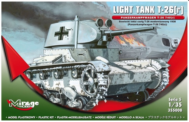 Mirage Hobby 1 35th Scale Wwii German Light Tank T 26 R Wz 37 Panzerkkampfwagen T 26 740 R Mh