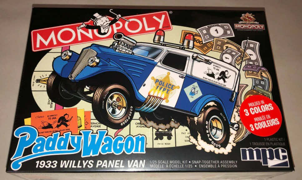 MPC 924 1:25th scale 1933 Willys Panel Van Monopoly Paddy Wagon